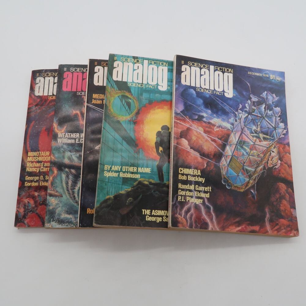 Vintage 1976 Analog Science Fiction Magazine Lot Robert Silverberg - Lot #15